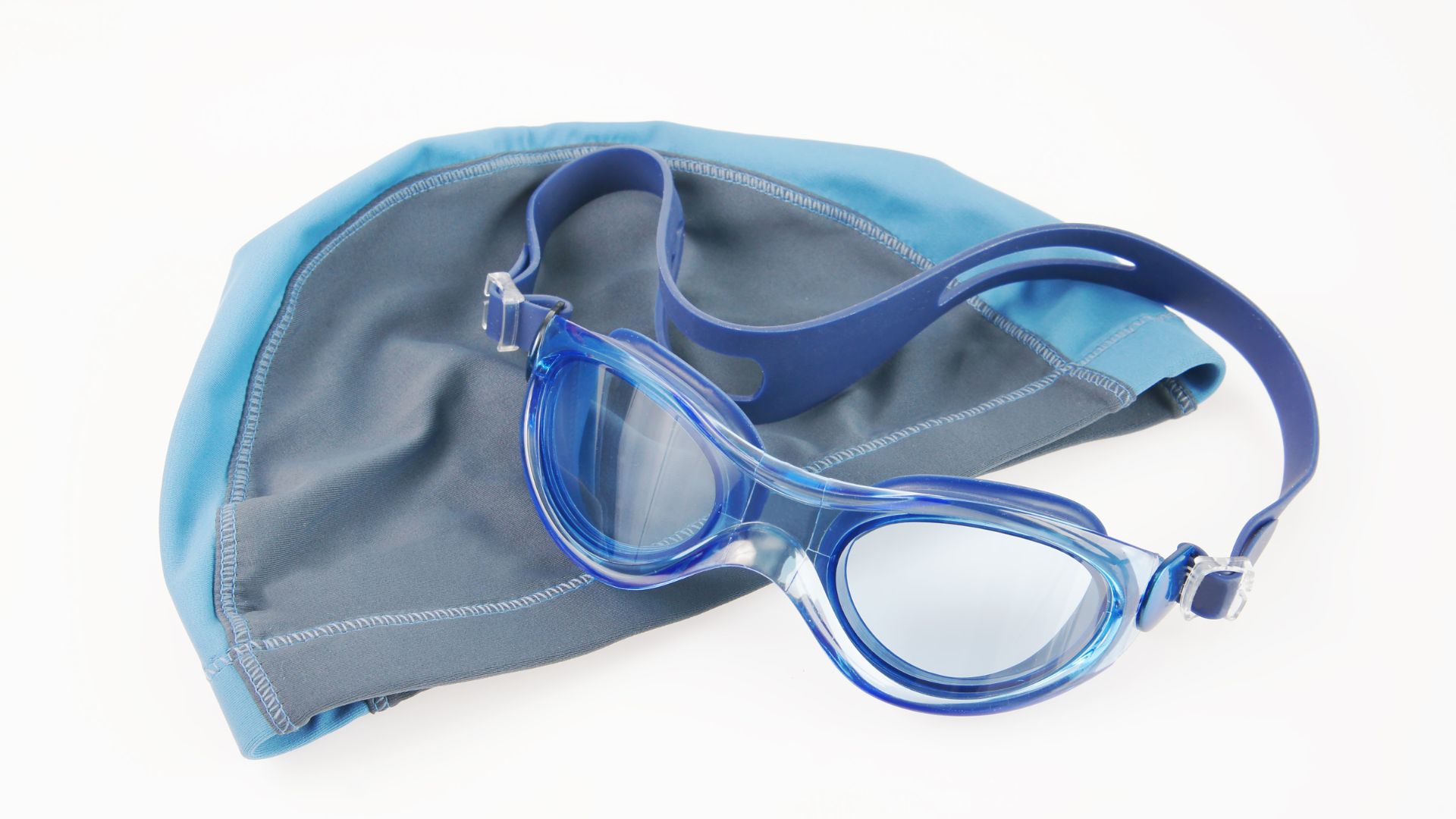 Swim cap and goggles