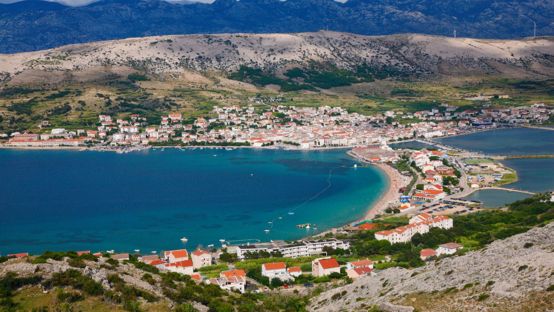 Town of Pag on Pag Island, Croatia, Europe