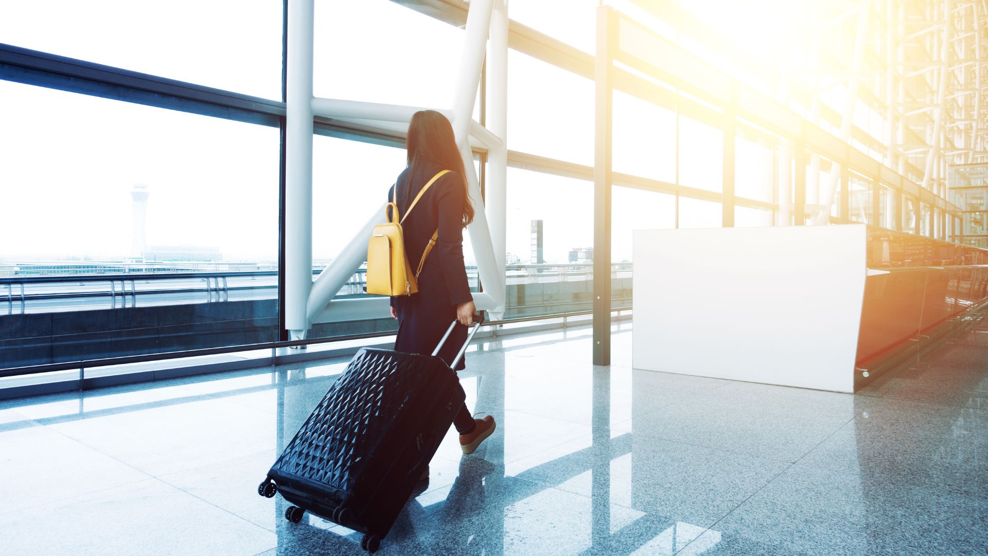 A woman at the airport