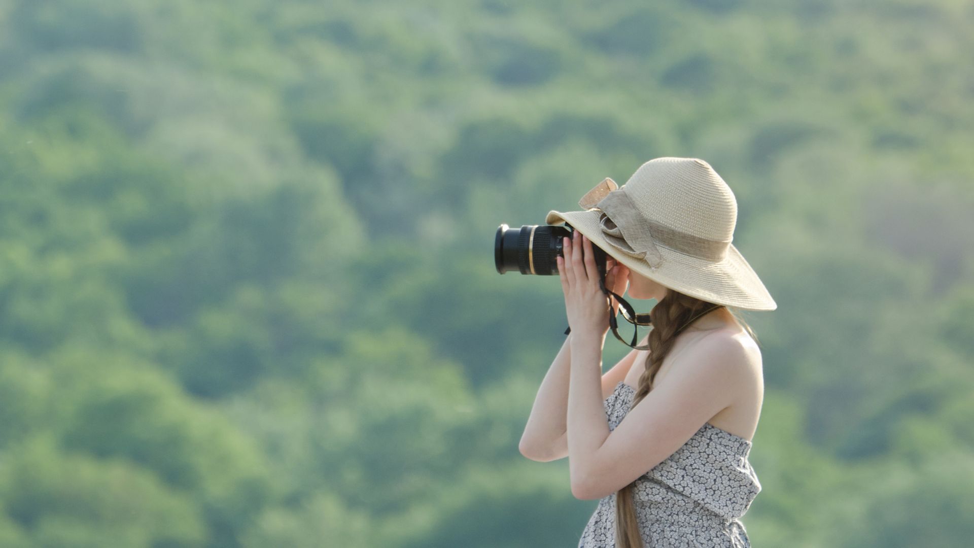 A woman taking picture
