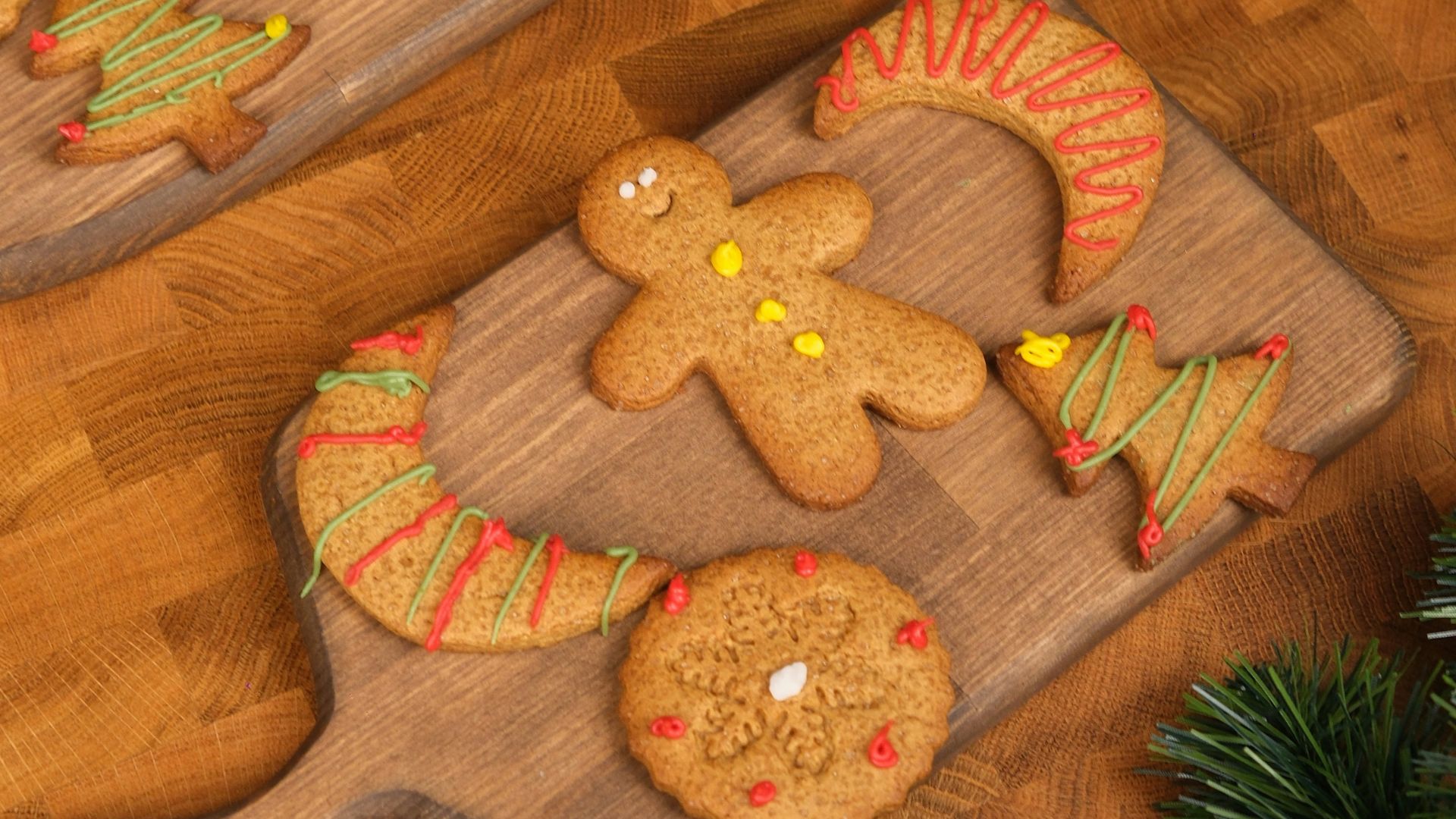 Gingerbread on a board.