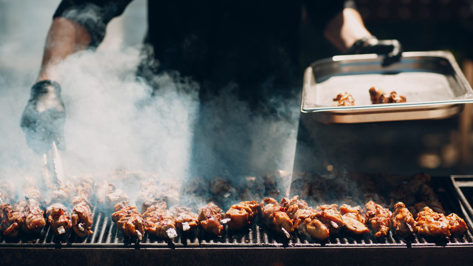 Grilling burgers, hot dogs, and chicken