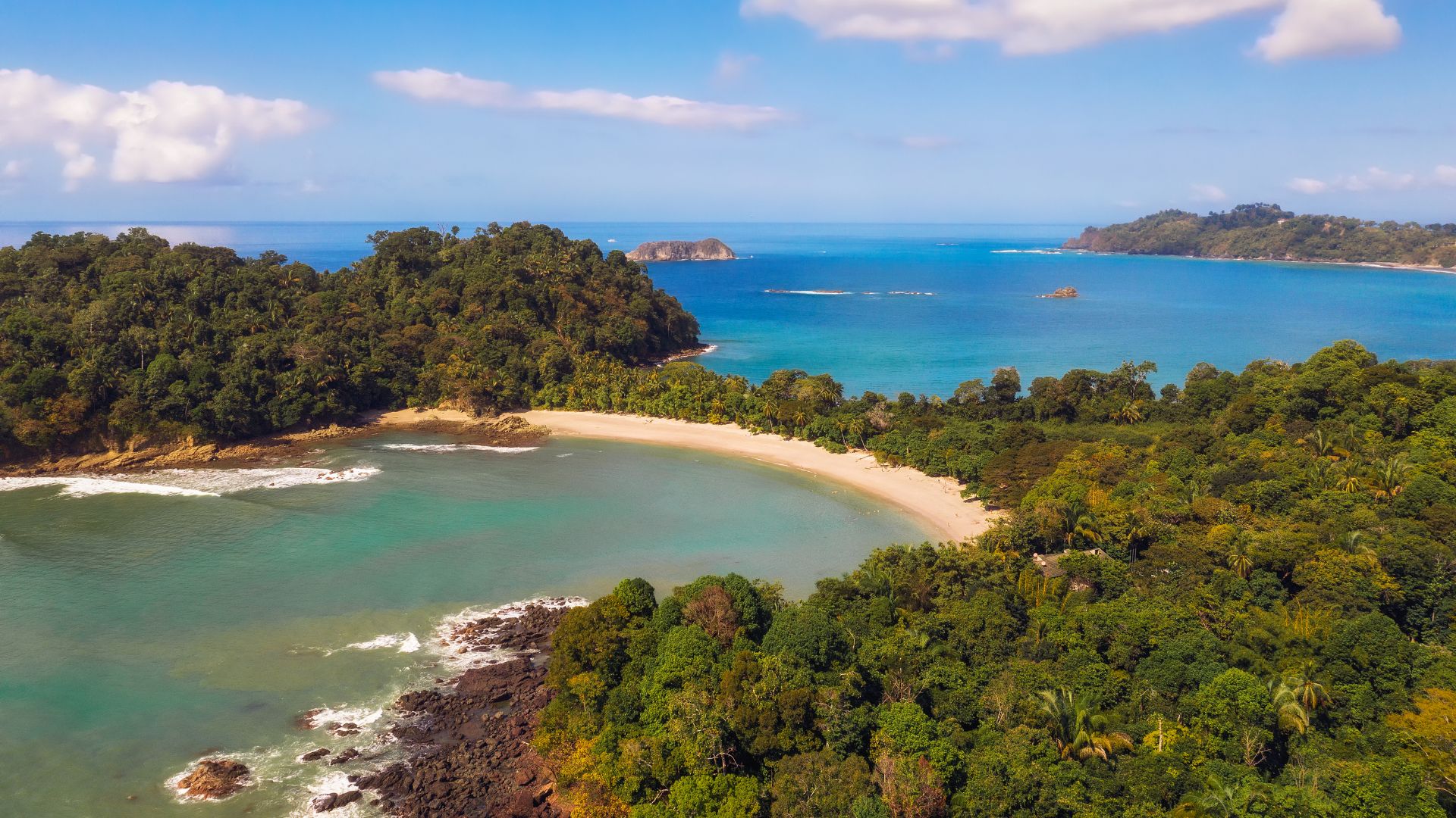 Aerial view of Manuel Antonio National Park in Costa RicaManuel Antonio National Park in Costa Rica