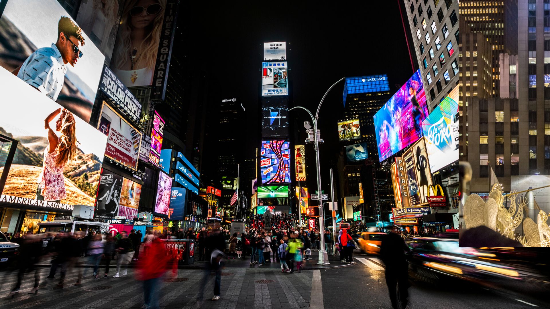 Time square in New York City, USA