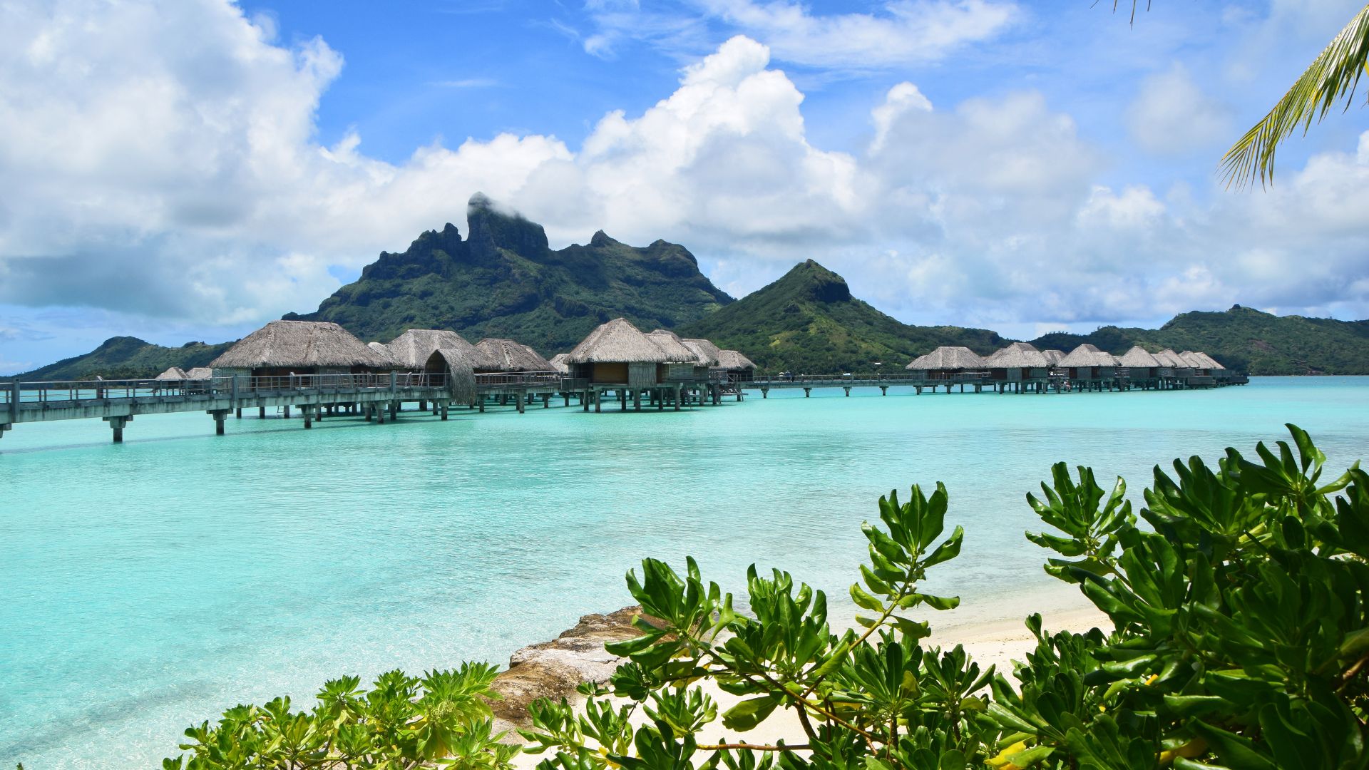 Overwater Bungalows in Bora Bora, French Polynesia