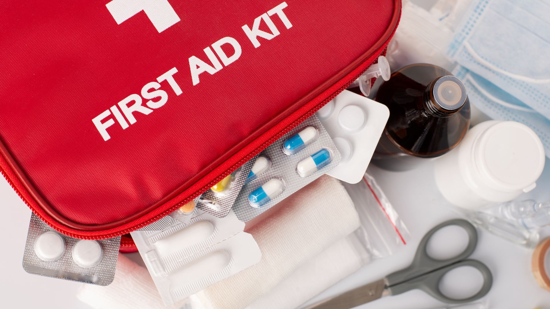 Essential travel first aid kit