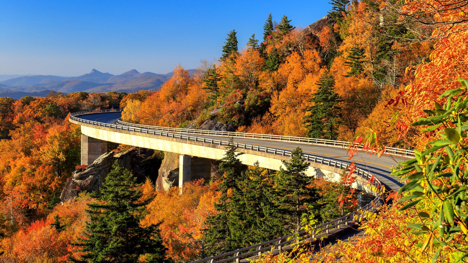 Linn Cove Viaduct on the Blue Ridge Parkway, North Carolina and Virginia