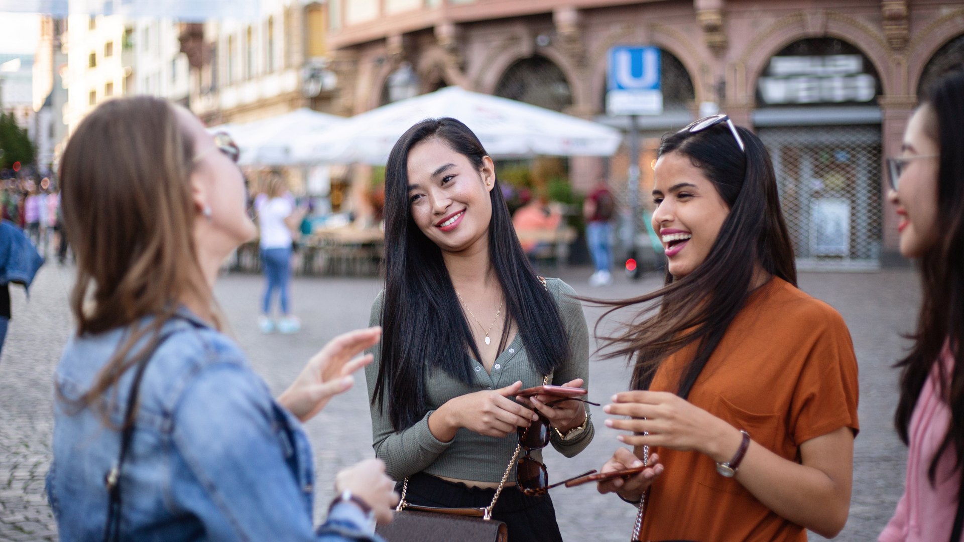 Women talking with each other