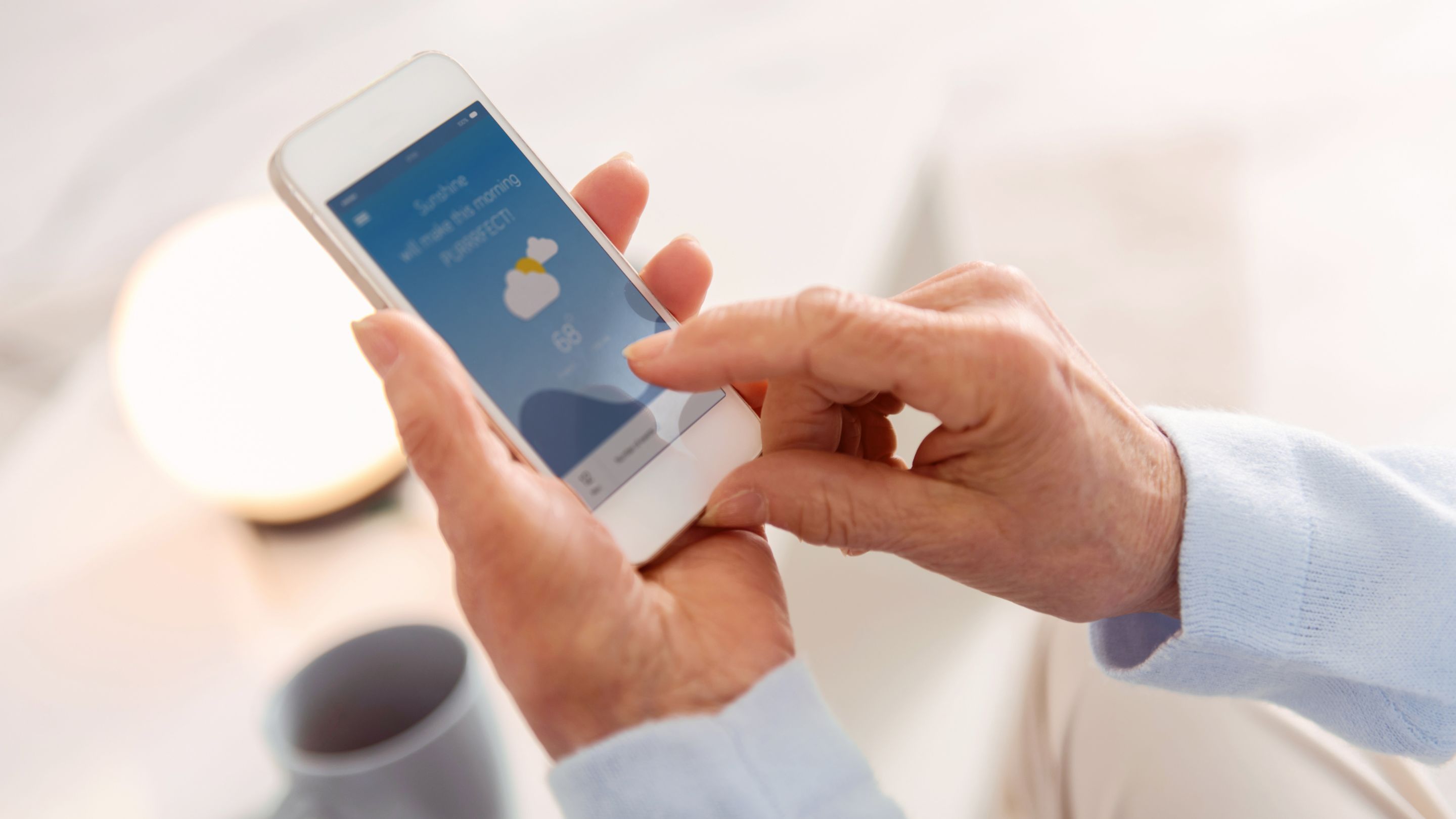 Checking weather app